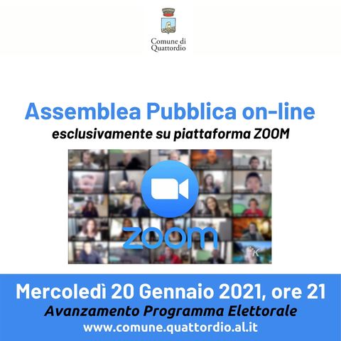 Assemblea Comunale on-line: avanzamento programma elettorale