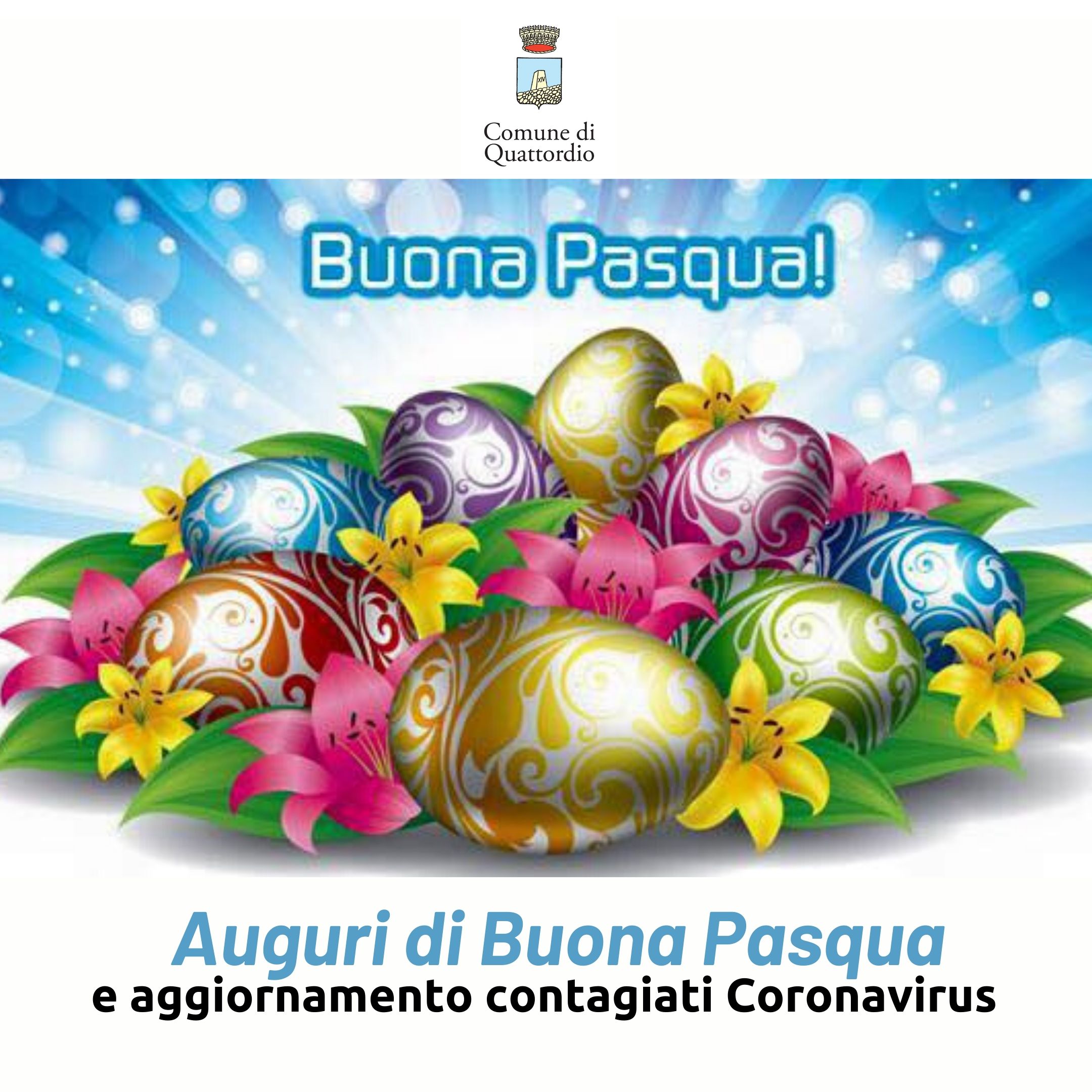 Auguri di Buona Pasqua e aggiornamento Coronavirus