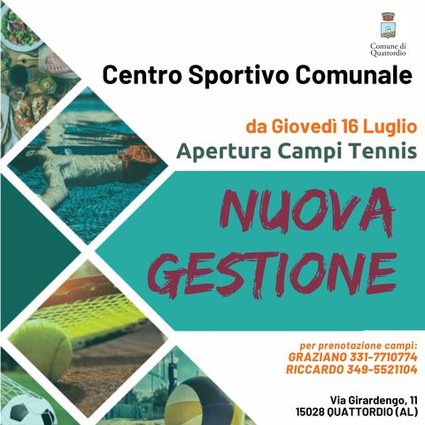 Centro Sportivo Comunale: CAMPI DA TENNIS APERTI