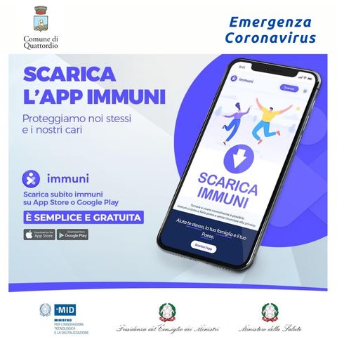 Coronavirus: scaricate l'app IMMUNI