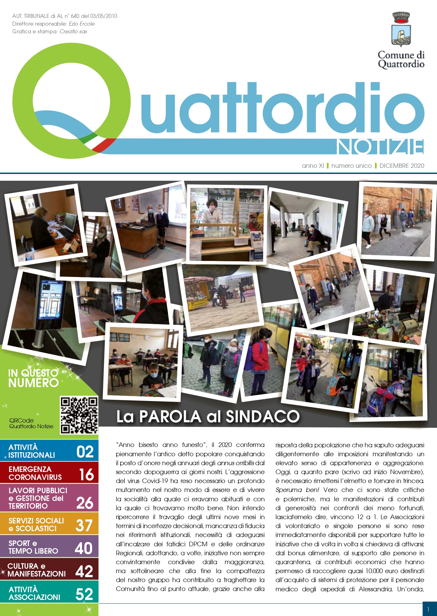 Giornalino Comunale QUATTORDIO NOTIZIE 2020
