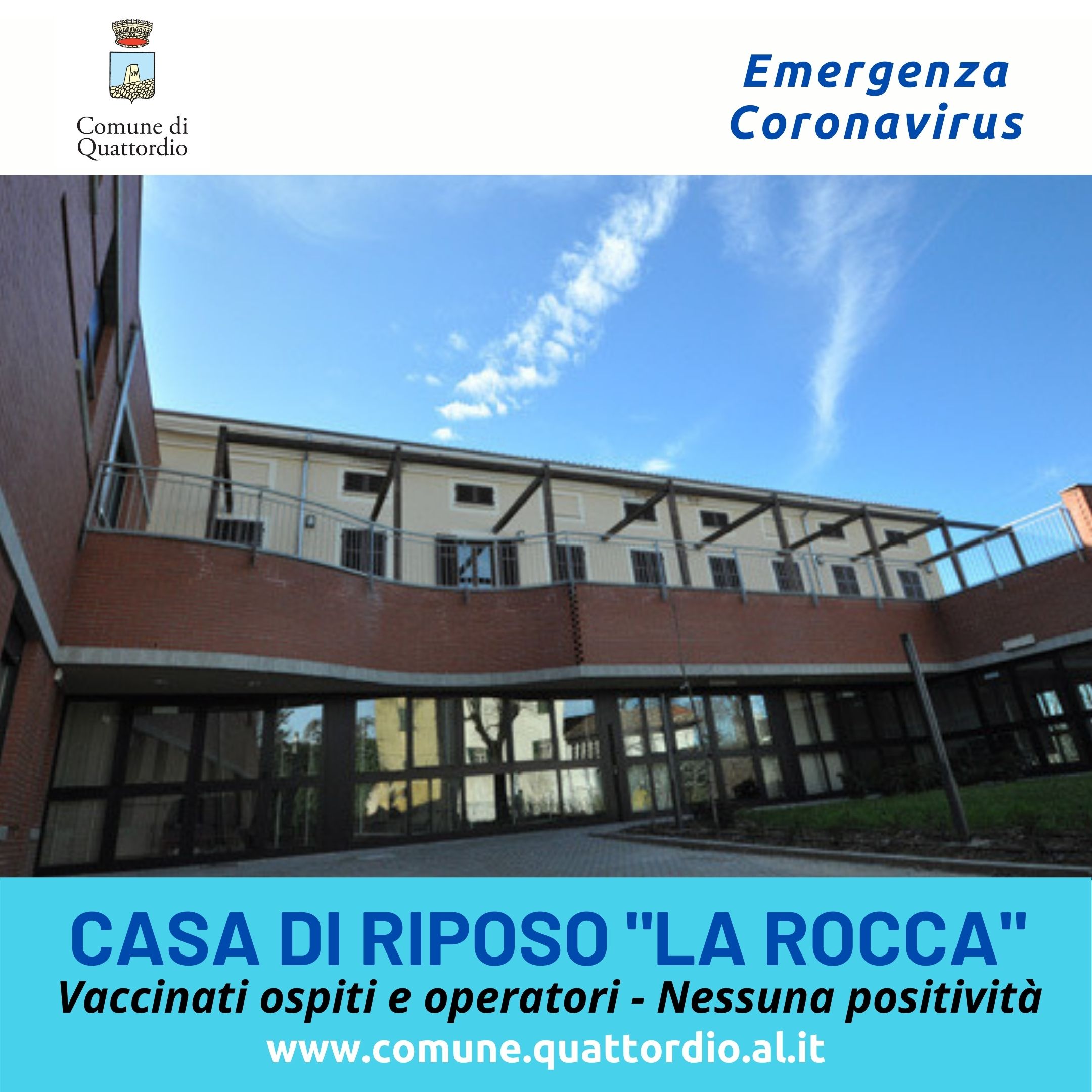 Casa di Riposo "La Rocca": eseguito 1° vaccino a ospiti ed operatori