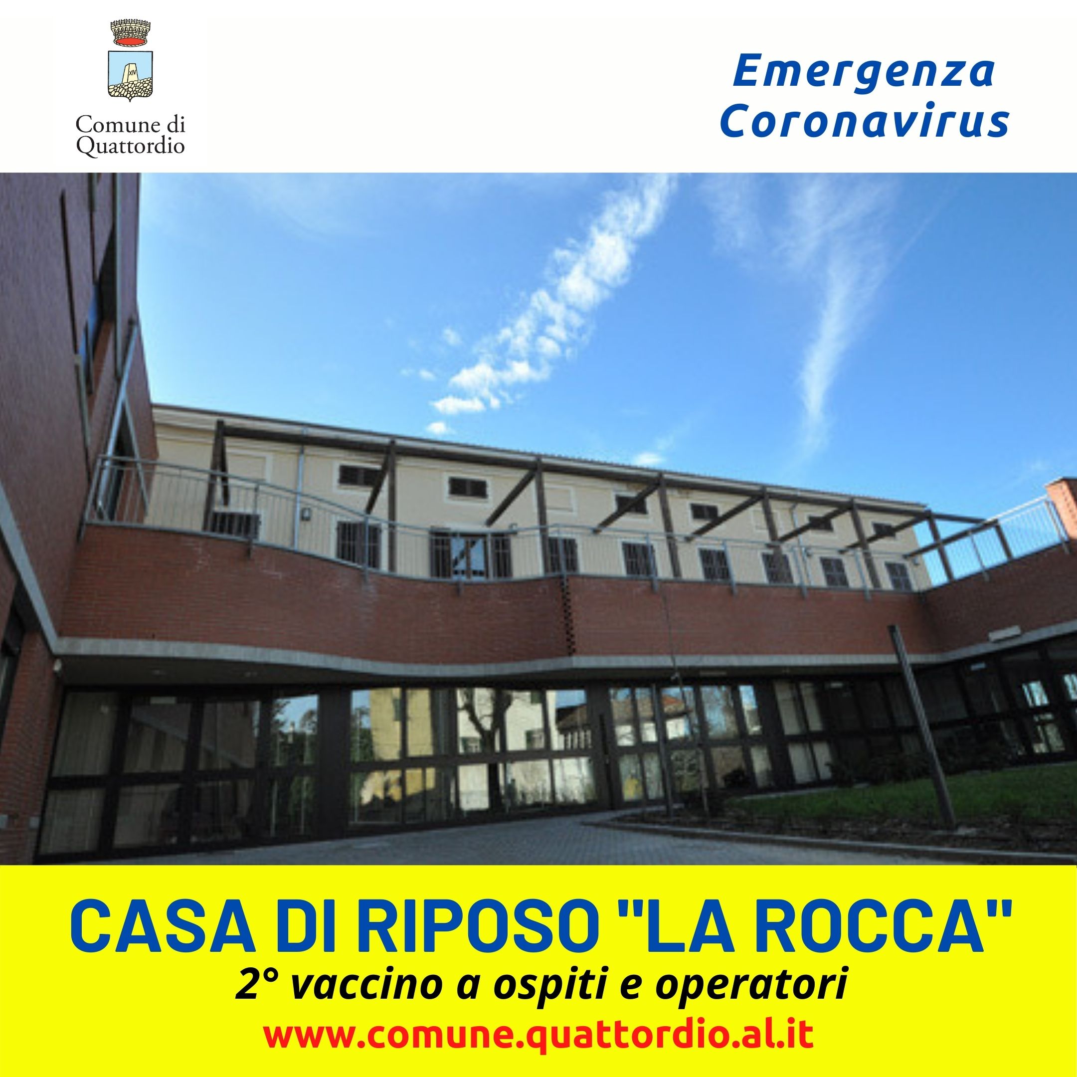 Casa di Riposo "La Rocca": eseguito 2° vaccino a ospiti ed operatori
